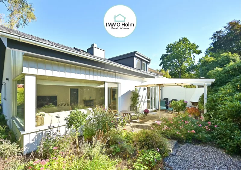 Bungalow-Doppelhaushälfte in Wedel: saniert 2020-2023, 
Leben auf einer Ebene · Titelbild · IMMO Holm