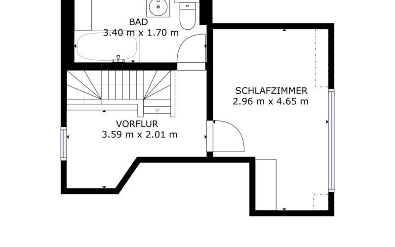 Grundriss Maisonette-Wohnung in Wedel oben