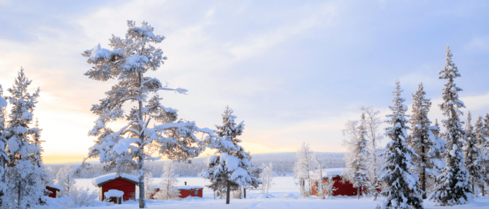Immobilien in Schweden im Schnee